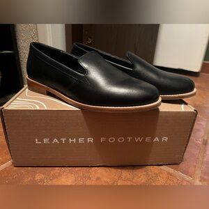 PATINA Rounded Loafers Black Leather